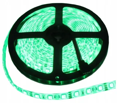Obrázok produktu pre LED pásik 3528, 300 LED/meter, 4,8 W/meter, celkový výkon 24 W, dĺžka 5 metrov, krytie IP65, stmívateľný, zelený