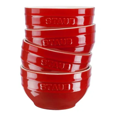 Obrázok produktu pre Staub Ceramique Bowl set 0.4 L Round Ceramic Red 4 pc(s)