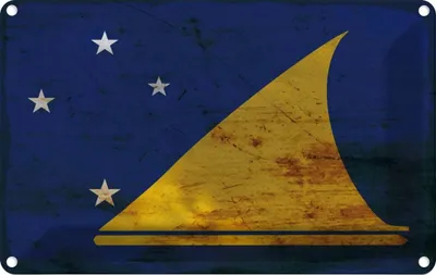 Produktbild von vianmo Blechschild 20x30 cm Tokelau Rost Flagge Fahne Wappen