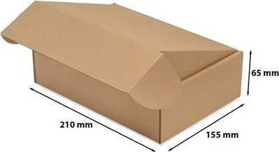 Zdjęcie produktu dla Karton Wykrojnikowy Pudełko Kartonowe Kartonik fasonowy 210x155x65mm F426 Fala E