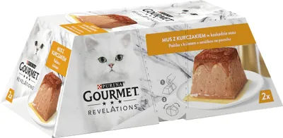 Produktbild von Gourmet Revelations Katzenfutter Nass Huhn Mousse 2x57g