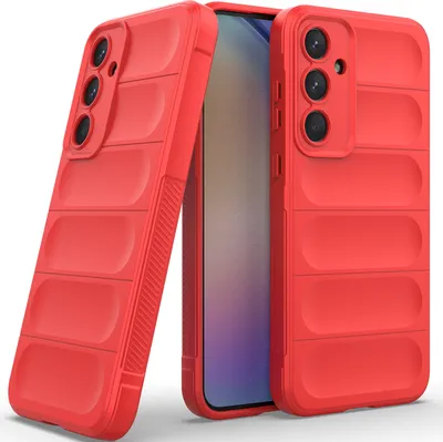Produktbild von Handyhülle für Samsung Galaxy A35 Weich TPU Silikon Stossfest Anti-rutsch Hülle Rot