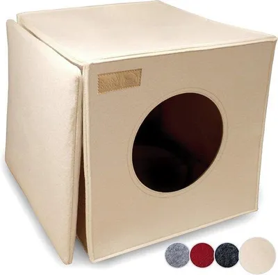 Image de Cachette pour chat pour étagère, beige
