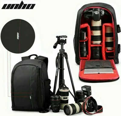 Produktbild von UNHO Kamerarucksack, Profi Fotorucksack, Kameratasche für Canon Nikon SLR DSLR, Regenschutz