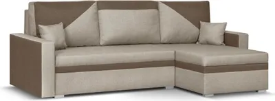 Produktbild von ASTO1 Ecksofa mit Schlaffunktion - Beige/Braun