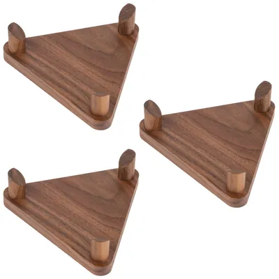 Produktbild von Aufbewahrungsregal für Basketball- und Fußballbälle aus Walnussholz, 13,5 x 13,5 x 5 cm, tragbar, abnehmbar