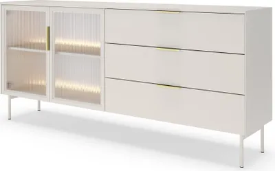 Produktbild von Furniturte24 Sideboard Lumi - C Wohnzimmerschrank Mit Led Kommode 181 Cm - Kaschmir