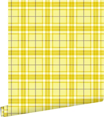 Produktbild von ESTAhome Tapete Karomuster Gelb 53 cm x 10.05 m