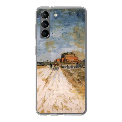 Produktbild von MuchoWow® Handyhülle Schutzhülle Hülle für Samsung Galaxy S21 Straße entlang der Stadtmauern von Paris - Vincent van Gogh Silikon Softcase Handy Hülle - Softcase