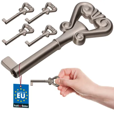 Produktbild von KOTARBAU® 5er Set Möbelschlüssel Schrankschlüssel Groß Satin Antik Bunt-Bartschlüssel für Möbel Schrak Minibar Schreibtisch Schubladen