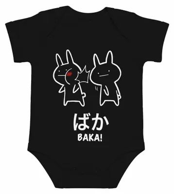 Imagen del producto de ¡Idiota! Anime, Kawaii, Conejo, Bofetada, Otaku, Manga, Japón, Y2K, Body para bebé, color , talla 3/6