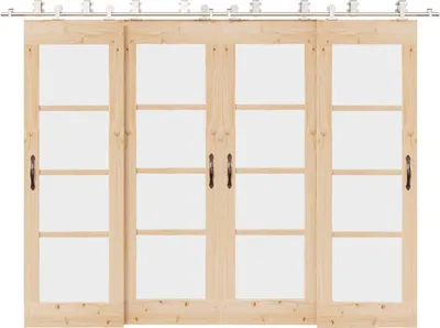 Image de vidaXL Kit de ferrures pour porte coulissante 366 cm acier inoxydable argenté