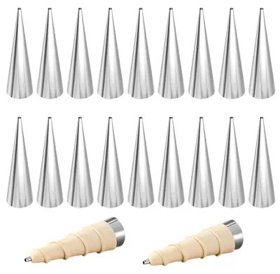 20 Edelstahl-Cannoli-Formen, 12 x 3,5 cm, für Gebäck