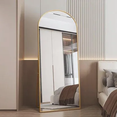 Produktbild von Standspiegel - Volle Länge - Outfit Check - Gebogen Design - 180 x 80 cm - Gold