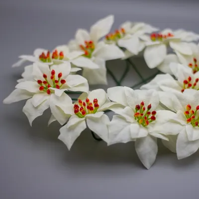 Immagine prodotto di Fiori di Natale artificiali in plastica per decorazioni natalizie