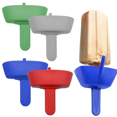 4er Set Eis am Stiel Halter mit Tropfschutz, Silikon