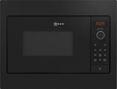 Obrázek produktu pro NEFF BSHG Vestavná mikrovlnná trouba 50cm 800W 20L 5 úrovní Easy Clean černá HLAWG25S3