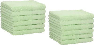 Produktbild von Betz 12 Stück Gästetücher 30x50 cm PALERMO 100% Baumwolle Farbe: grün