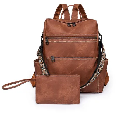 Produktbild von Solidchoice – Elegante Rucksack mit kleiner Handtasche aus Kunstleder