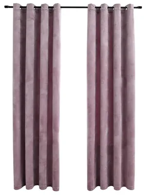 Obrázok produktu pre vidaXL Zatemňujúce závesy s očkami 2 ks Velvet Antique Pink 140x175cm