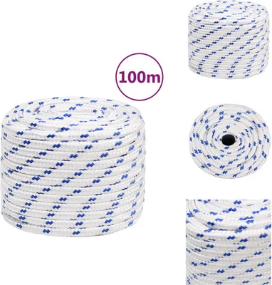 Image de vidaXL Corde de bateau Blanc 18 mm 100 m Polypropylène - Cordes