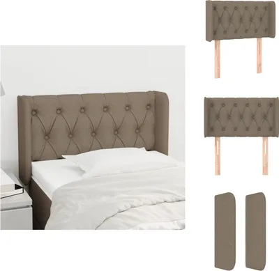 Obrázek produktu pro vidaXL Čelo postele s ušima Taupe 83x16x78/88 cm Látka - konce hlavy a nohou