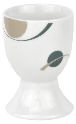 Obrázek produktu pro Šálek na vejce 4,8 cm, bílý porcelán s dekorem