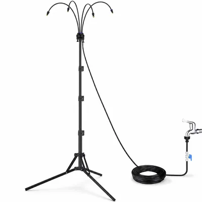 Produktbild von Terrassen Sprühnebel System mit Stativ, höhenverstellbar 0,8–1,6m, 360° Kühlung, Garten & Outdoor Sommer Kühlgerät