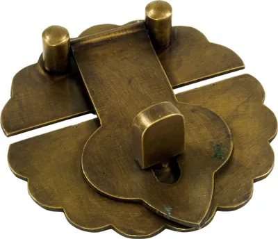 Produktbild von Türverschluss, Türbeschlag im Chinesischen Kolonialstil, Messing, 9*8*3 cm, Möbelgriffe & Beschläge