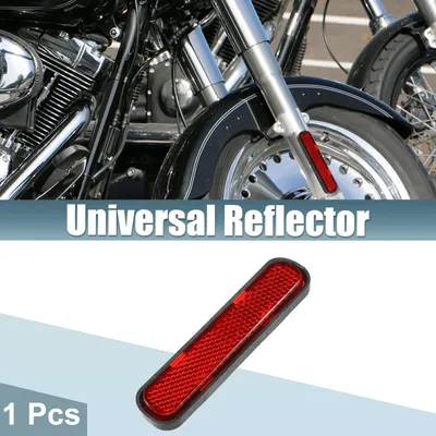 Image de Universel Réflecteur Moto Sécurité Rayon Réfléchissant w/ Vis Rouge