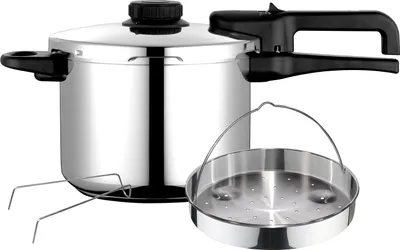 Obrázek produktu pro FAGOR DUAL Xpress 6 Indukční tlakový hrnec 6 litrů, nerezová ocel 18/10, progresivní stupeň tlaku stříbrný