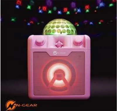 Produktbild von N-GEAR Disco Block 410, 10,2 cm, 50 W, Kabellos, Party Lautsprecher, Pink, MicroSD (TransFlash)