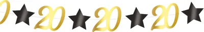 Immagine prodotto di Festa di compleanno Decorazione Ghirlanda Celebrazione Nero Oro Carnevale 18 Anni, Colore: Oro