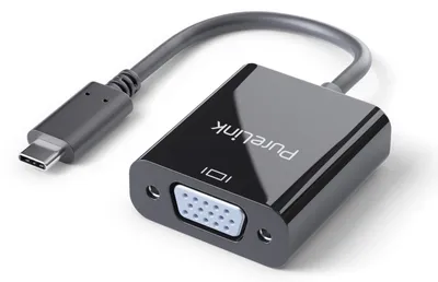 Produktbild von PureLink Adapter 0,10m iSerie IS221 USB-C auf VGA 1200p schwarz
