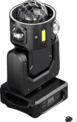 Zdjęcie produktu dla Ruchoma głowa LED, moc 120 W, efekty RGBW, sterowanie DMX, czarna, wtyczka EU