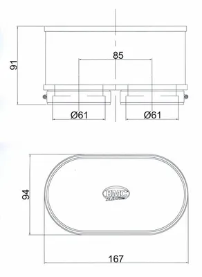 Obrázok produktu pre Vzduchový filter BMC (sada dvoch filtrov) - FM3092