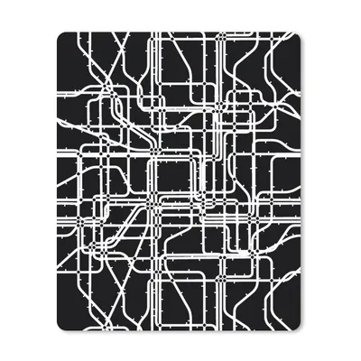 Produktbild von MuchoWow® Mauspad Mousepad Netzwerk - Muster - Schwarz und Weiß - Computer 19x23 cm - Mousepads - Maus Mat - Pad - Mausunterlage - Mauspads - Spielen