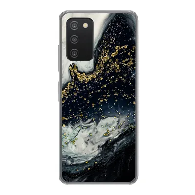 Produktbild von MuchoWow® Handyhülle Schutzhülle Hülle für Samsung Galaxy A33 5G Marmor - Naturstein - Gold Silikon Softcase Handy Hülle - Kartenhalter
