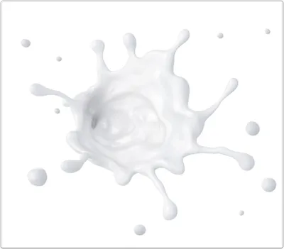 Produktbild von Spritzschutz Herdabdeckplatte Schneidebrett aus Glas 3D Milchspritzer 1-Teilig (60x52cm)