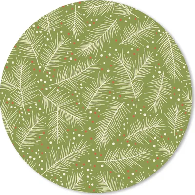 Produktbild von MuchoWow® Mauspad Mousepad Tannenzweig - Muster - Weihnachten - Winter 20x20 cm - Mousepads - Maus Mat - Pad - Mausunterlage - Schreibtischmatte