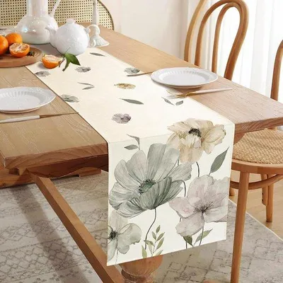 Produktbild von Linnen Tafelloper für elegante Haushaltsdekoration und Festlichkeiten