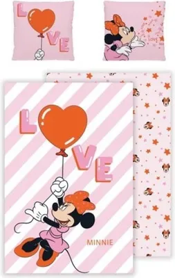 Zdjęcie produktu dla Poszwa na kołdrę Disney Minnie Mouse Love Balloon 140 x 200 cm