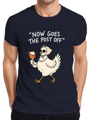 Produktbild von Now Goes The Post Off Huhn Aperol Spritz Wein Lustig Denglish Herren T-Shirt, Navy, XXL