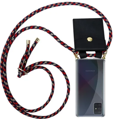 Produktbild von Cadorabo Hülle für Samsung Galaxy A51 4G / M40s Schutzhülle in Blau Handy Kette Silikon Kordel abnehmbares Etui