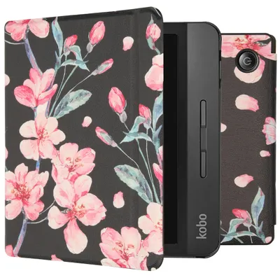 Obrázek produktu pro imoshion Design Tenký pevný obal na spaní se stojánkem pro Kobo Libra H2O - Blossom