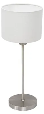 Immagine prodotto di Mexlite - lampada da tavolo - Noor - acciaio bianco - metallo tessile - lampada da comodino - E27 - 4414ST