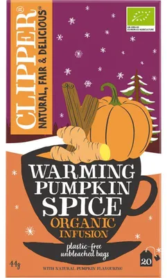 Image de Clipper Warming Pumpkin Spice Tea 44g – Tisane végétalienne aromatique