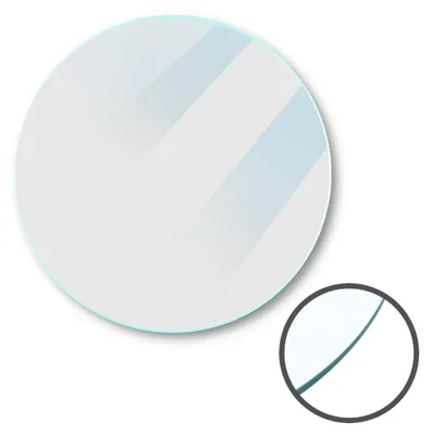 Imagen del producto de Placa de vidrio transparente para mesa y cocina, diámetro 50 cm