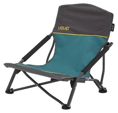 Produktbild von uquip Strandstuhl Sandy Stahlrohr Polyester 120 kg große Füße türkisblau 244005