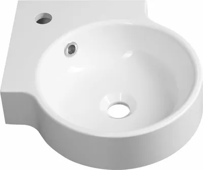 Immagine prodotto di Lavabo angolare in marmo fuso KAORI 38x38cm, bianco